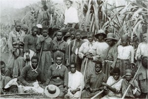 Kanaka - Pasifika peoples - on a plantation in Queensland, late 1800s